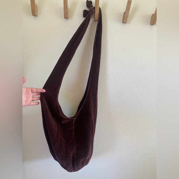 CP Shades Handbags - Vintage CP SHADES Brown Velvet Hobo Shoulder Bag